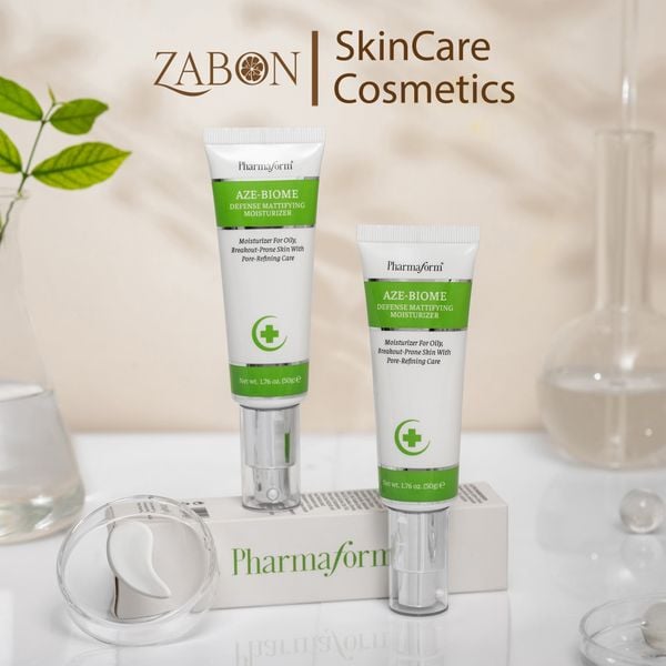 Kem dưỡng Pharmaform Aze-Biome Defense Mattifying Moisturizer dành cho da dầu mụn, hỗ trợ kiểm soát dầu 50g