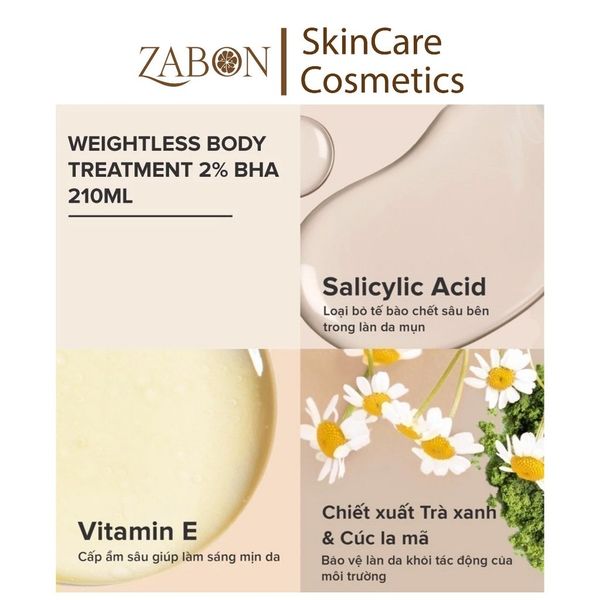 Kem dưỡng thể hỗ trợ giảm mụn và làm mịn da Paula's Choice 2% BHA Body Smoothing Spot Exfoliant 210ml