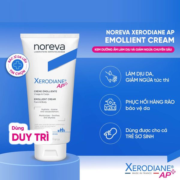 Kem NOREVA XERODIANE AP+ EMOLLIENT CREAM dưỡng ẩm da 200ml