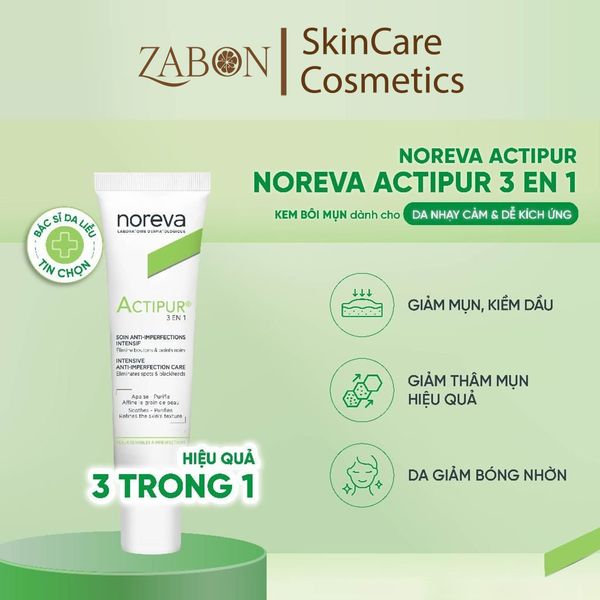 Kem Noreva Actipur 3 En 1 bôi giảm mụn 30ml