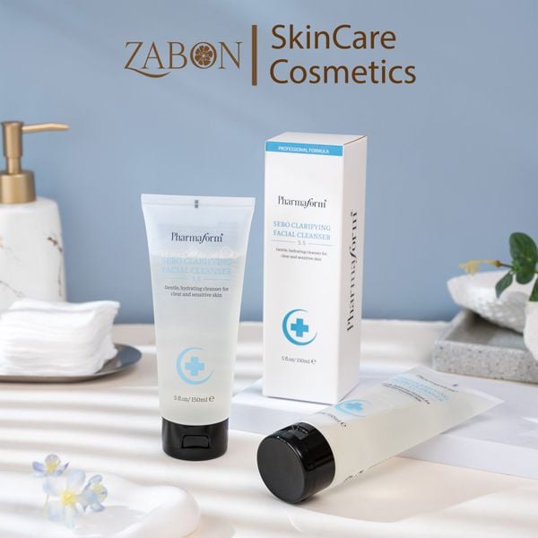 Sữa rửa mặt Pharmaform Sebo Clarifying Facial Cleanser làm sạch dịu nhẹ 150ml