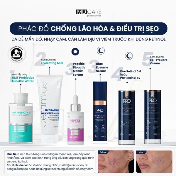 Serum MD CARE Blue Exosome phục hồi và trẻ hóa đa tằng 30ml