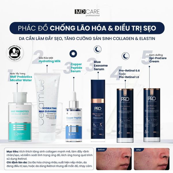 Serum MD CARE Blue Exosome phục hồi và trẻ hóa đa tằng 30ml