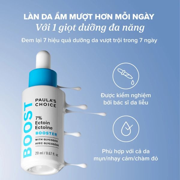 Tinh chất Paula's Choice 7% Ectoin Booster phục hồi và bảo vệ da 7 tác động 10ml