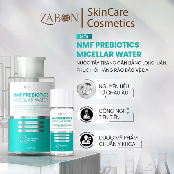 Nước Tẩy Trang MD CARE NMF Prebiotics Micellar Water Cân Bằng Lợi Khuẩn, Phục Hồi Hàng Rào Bảo Vệ Da
