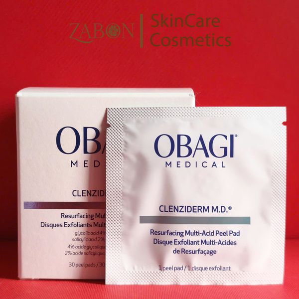 Miếng tẩy tế bào chết Obagi Clenziderm M.D. Resurfacing Multi-Acid Peel Pads
