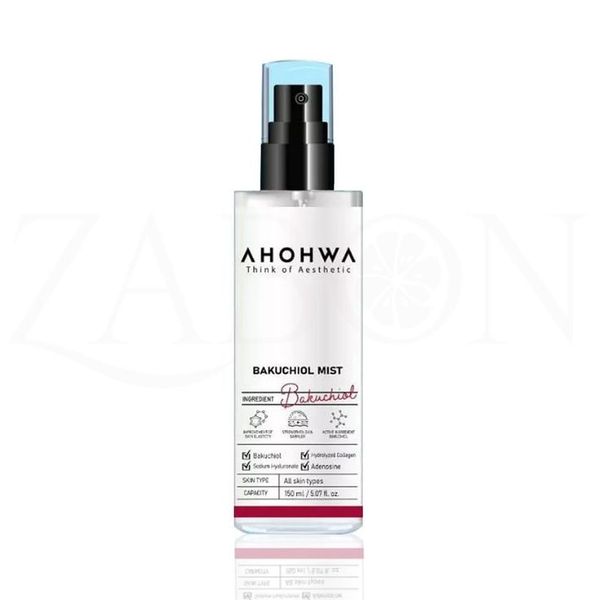 Xịt khoáng căng bóng trẻ hóa AHOHWA Bakuchiol Mist 150ml - Chống lão hóa, cấp ẩm, làm dịu