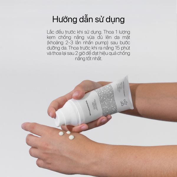 Kem chống nắng siêu mỏng nhẹ Transparent Lightweight Sunscreen SPF50+ 100ml