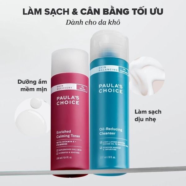 Nước cân bằng Paula's Choice Skin Recovery Enriched Calming Toner làm dịu và phục hồi độ ẩm cho da 190ml