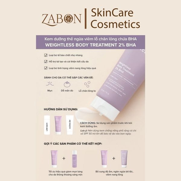 Kem dưỡng thể hỗ trợ giảm mụn và làm mịn da Paula's Choice 2% BHA Body Smoothing Spot Exfoliant 210ml