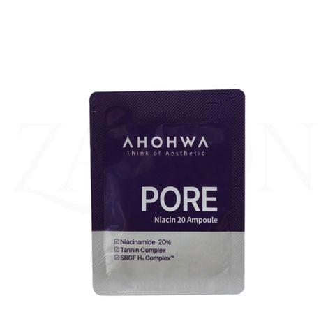 Sample Tinh chất Ahohwa Pore Niacin 20 Ampoule làm sáng, thu nhỏ lỗ chân lông 3ml