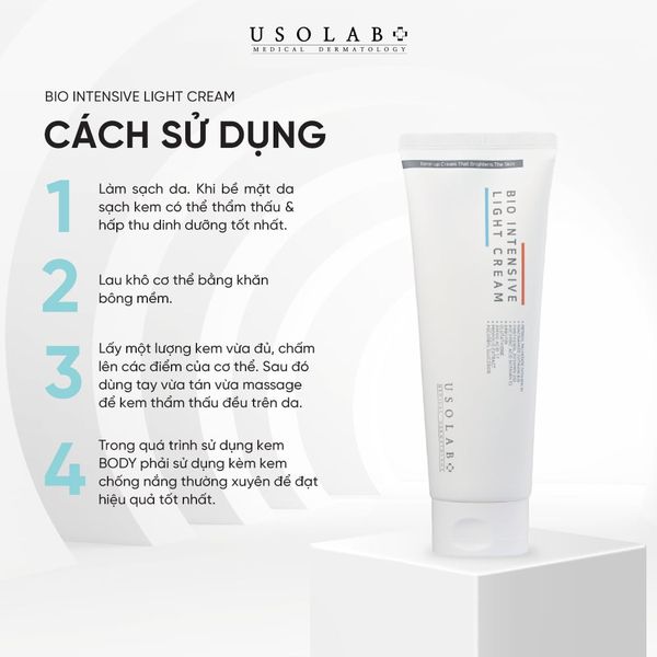 Kem Dưỡng Usolab Bio Intensive Light Cream Giúp Sáng Da Body và Làm Dịu Da 50ml
