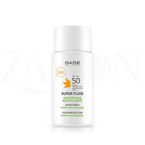 Kem chống nắng BABE Super Fluid Mattifying sunscreen SPF 50 phổ rộng, kiểm soát dầu 50ml