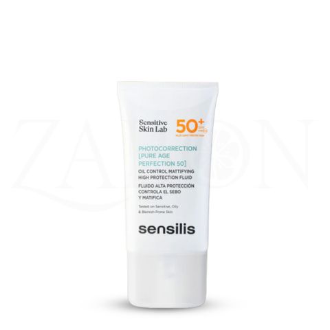 Kem chống nắng phổ rộng Sensilis Photocorrection [Pure Age Perfection 50+] kiểm soát nhờn cho da dầu mụn 40ml