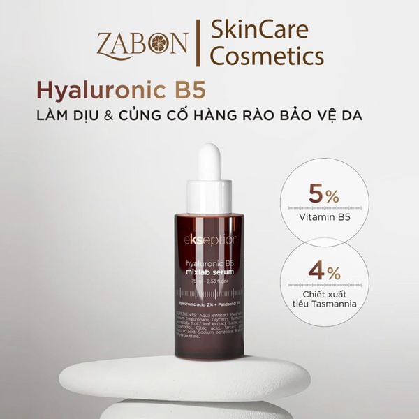 Bộ đôi Serum Ekseption Hyaluronic B5 mixlab & Ekseption Hyaluronic Niacin giảm mụn, giảm thâm, sáng da, phục hồi da 75ml