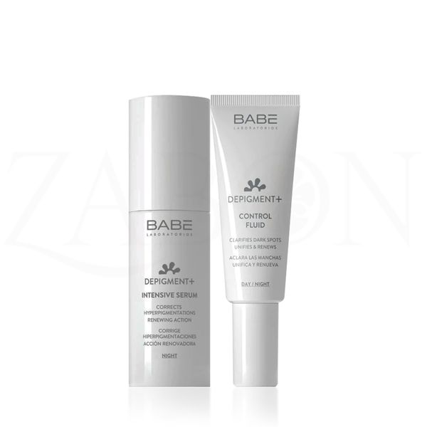 Combo Tinh chất BABE DEPIGMENT+ Intensive Serum 30ml & BABE DEPIGMENT+ Control Fluid làm sáng da, mờ vết thâm nám 40ml