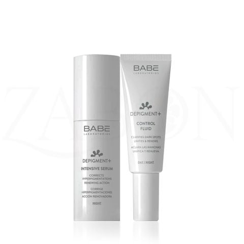 Combo Tinh chất BABE DEPIGMENT+ Intensive Serum 30ml & BABE DEPIGMENT+ Control Fluid làm sáng da, mờ vết thâm nám 40ml