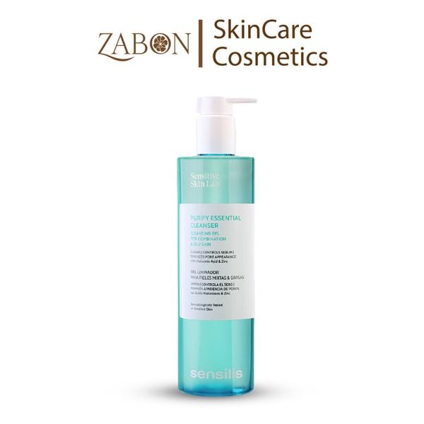 Gel rửa mặt Sensilis Purify Essential Cleanser kiểm soát nhờn cho da dầu mụn 400ml