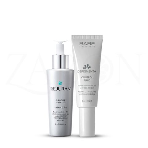 Combo REJURAN Turnover Ampoule 30ml và BABE DEPIGMENT+ Control Fluid 40ml làm mờ vết thâm nám, phục hồi tái tạo sáng da