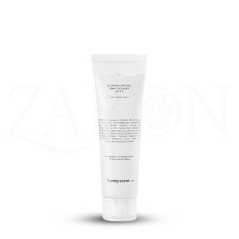Sữa rửa mặt TRANSPARENT BLEMISH CONTROL BHA CLEANSER PH 3.5 kiểm soát mụn 150ml
