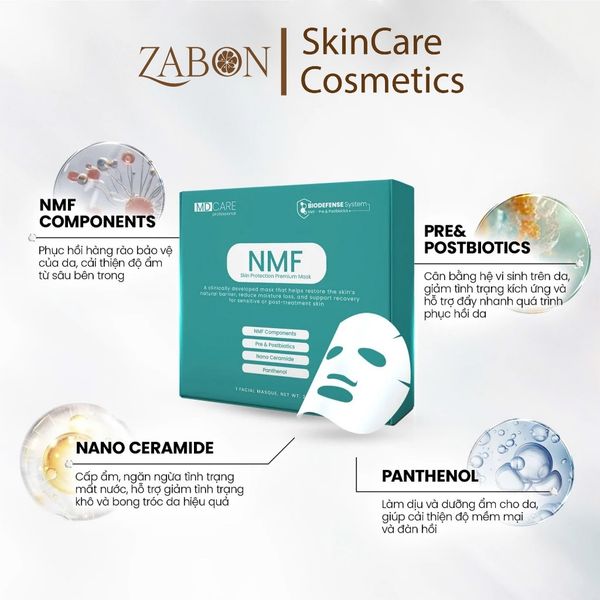 Mặt nạ cấp ẩm, cân bằng lợi khuẩn, phục hồi hàng rào bảo vệ da MD CARE NMF SKIN Protection Premium Mask 23gr
