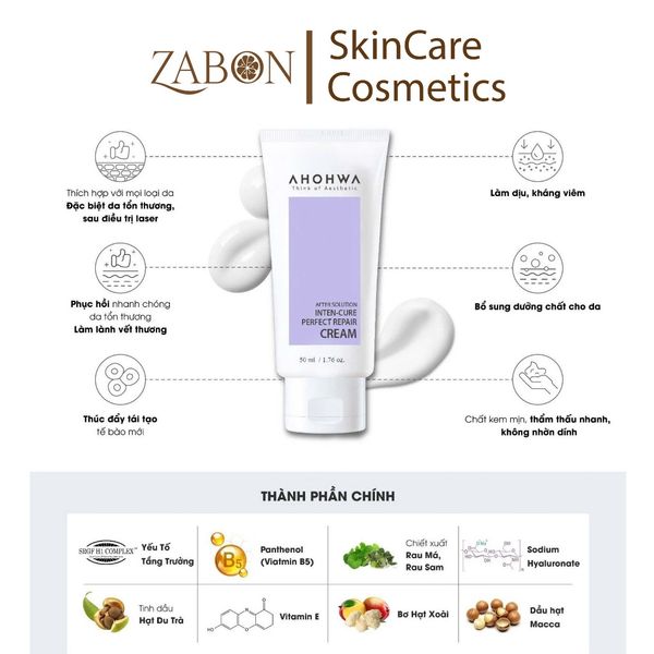 Kem dưỡng phục hồi da AHOHWA Inter-Cure Perfect Repair Cream - 50ml