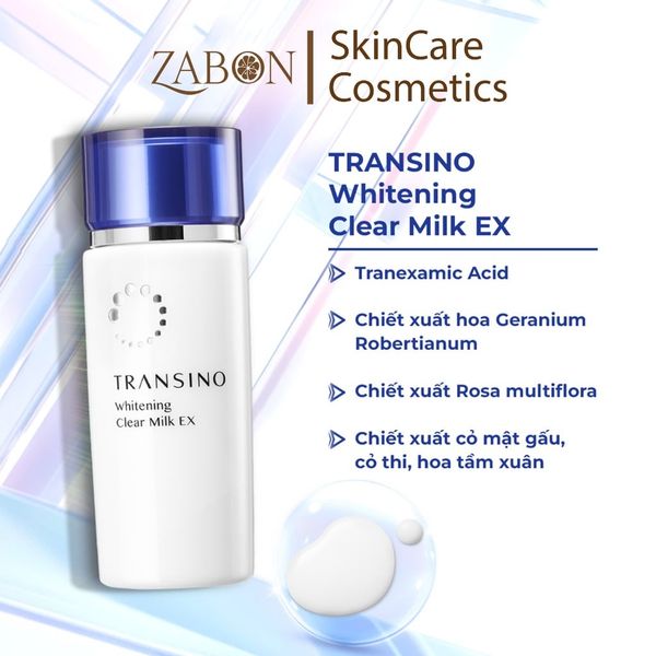 Sữa dưỡng sáng da TRANSINO Whitening Clear Milk EX 100ml