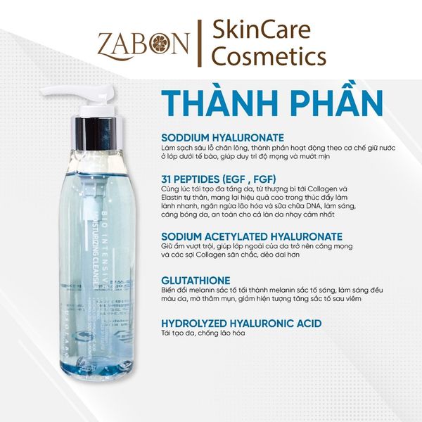 Sữa rửa mặt USOLAB Bio Intensive Moisturzing Cleanser căng mọng rạng rỡ từ HA thủy phân 150ml