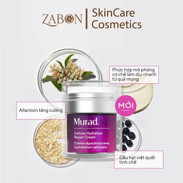 Kem dưỡng ẩm giúp làm dịu da khô và nuôi dưỡng hàng rào bảo vệ da Murad Cellular Hydration Repair Cream 50ml