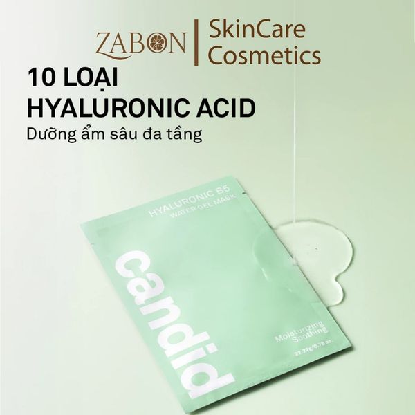 Mặt nạ dưỡng ẩm da Candid Hyaluronic B5 Water Gel Mask 1 Miếng