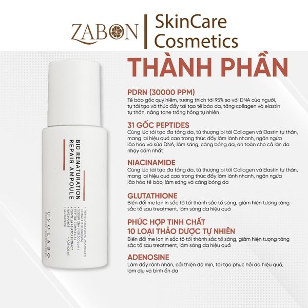 Tinh chất tế bào gốc trắng da, mờ nám, chống lão hóa Usolab Bio Renaturation Repair Ampoule 50ml