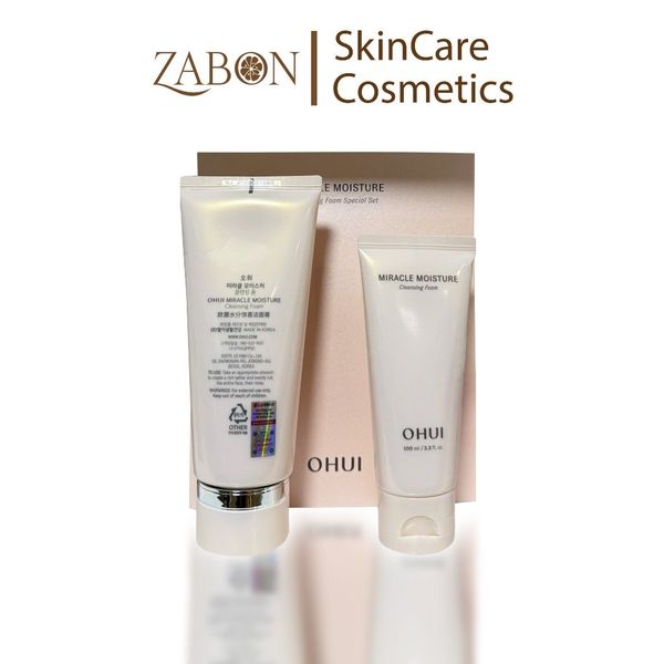 Bộ sữa rửa mặt dưỡng ẩm OHUI Miracle Moisture Cleansing Foam 200ml + 100ml