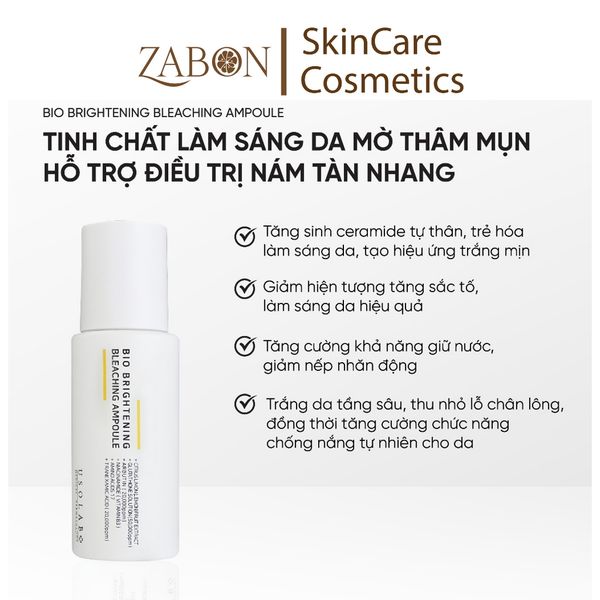 Tinh chất USOLAB Bio Brightening Bleaching Ampoule giúp sáng da mờ thâm 50ml