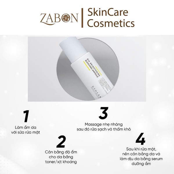 Tinh chất USOLAB Bio Brightening Bleaching Ampoule giúp sáng da mờ thâm 50ml