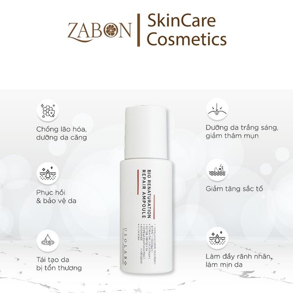 Tinh chất tế bào gốc trắng da, mờ nám, chống lão hóa Usolab Bio Renaturation Repair Ampoule 50ml