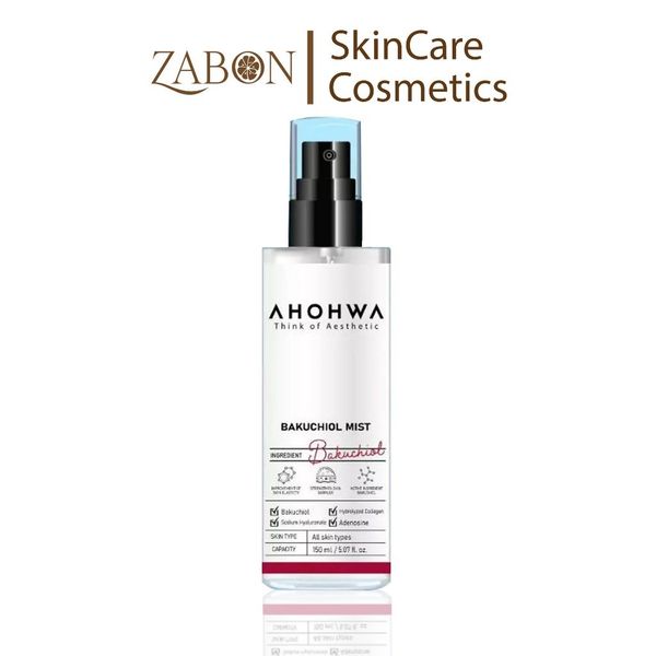 Xịt khoáng căng bóng trẻ hóa AHOHWA Bakuchiol Mist 150ml - Chống lão hóa, cấp ẩm, làm dịu