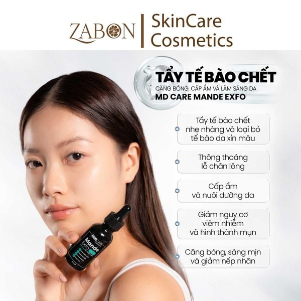 Tẩy tế bào chết căng bóng, cấp ẩm và làm sáng da MD CARE Mande Exfo 10ml (mini size)
