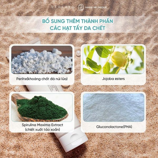 Kem tẩy tế bào chết BODY AND SPA USOLAB WHITENING SCRUB 200ml