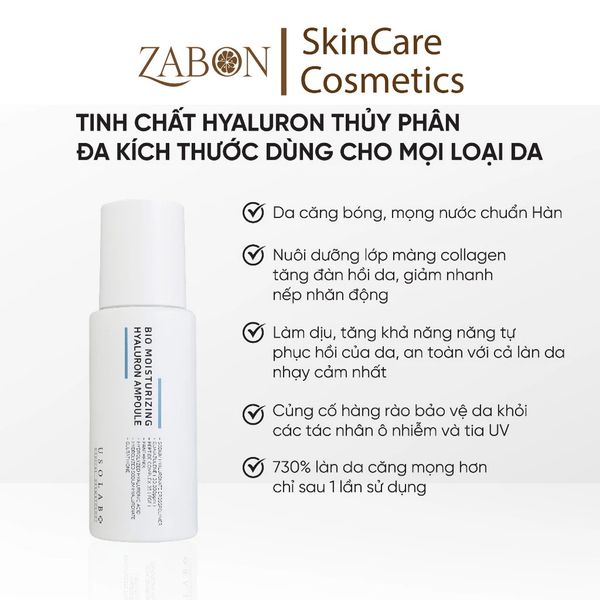 Tinh chất USOLAB Bio Moisturizing Hyaluron Ampoule cấp ẩm căng bóng 50ml