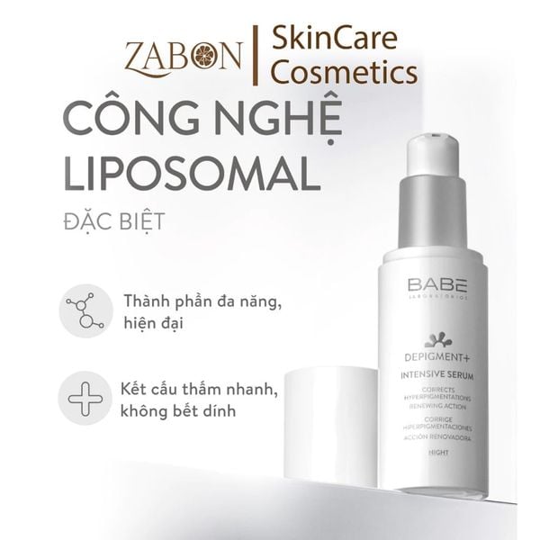 Tinh chất BABE DEPIGMENT+ Intensive Serum dưỡng sáng da và làm mờ vết thâm nám 30ml