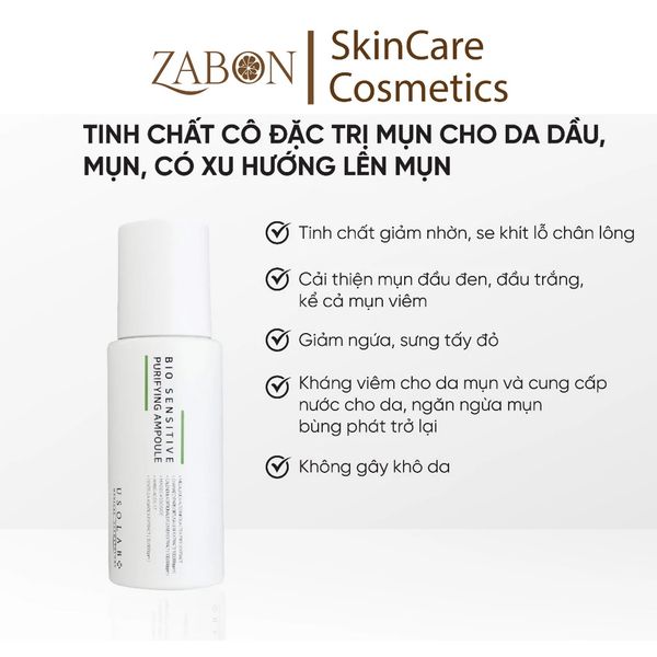 Tinh chất USOLAB Bio Sensitive Purifying Ampoule giảm dầu mụn 50ml