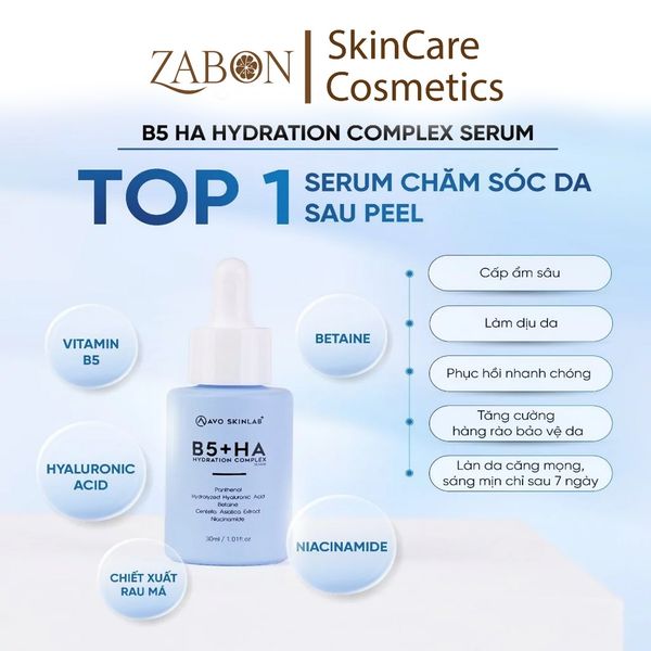 Serum HA B5 AVO - tái tạo, phục hồi da, tăng đàn hồi, da căng bóng 30ml