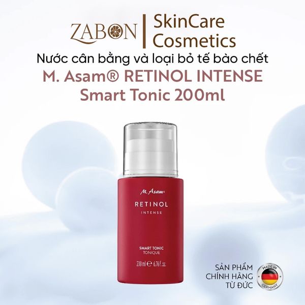 Nước cân bằng da Retinol hỗ trợ loại bỏ tế bào chết và phục hồi hàng rào bảo vệ da M. Asam® RETINOL INTENSE Smart Tonic 200ml