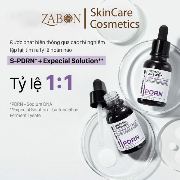 Tinh chất PDRN căng bóng sáng da hỗ trợ tái sinh CNP Derma Answer Active Boost Ampule 15ml/30ml