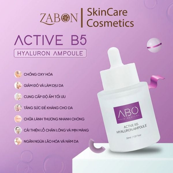Serum HA B5 ABO - Tinh chất giúp cấp ẩm, sáng da, phục hồi da và chống lão hóa 30ml