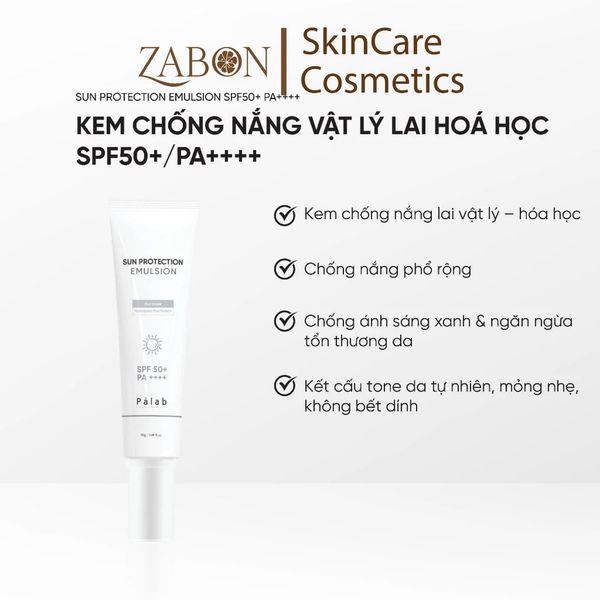 Kem chống nắng dưỡng ẩm Palab - Giúp chống ánh sáng xanh, ngăn ngừa tổn thương da PALAB SUN 70g