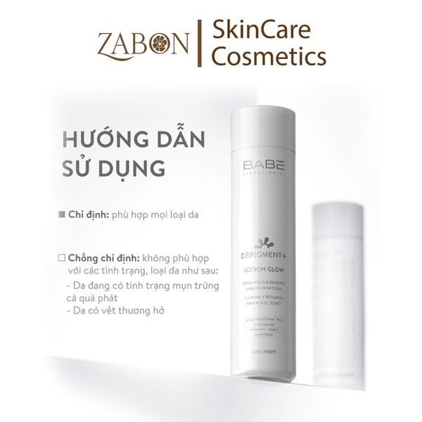 Lotion BABE DEPIGMENT+ Lotion Glow dưỡng sáng và làm mờ vết thâm nám 150ml