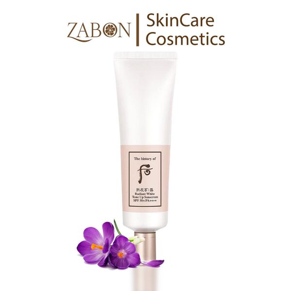 Set Kem chống nắng The Whoo Gongjinhyang Seol Radiant White Tone Up Sunscreen SPF50+,PA++++ 50ml+25ml