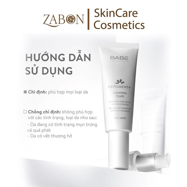 Kem dưỡng BABE DEPIGMENT+ Control Fluid sáng da và làm mờ vết thâm nám 40ml
