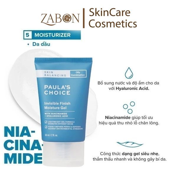 Kem dưỡng ẩm kiểm soát dầu Paula’s Choice Invisible Finish Moisture 60ml